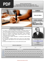 INST MACHADODE ASSIS 148 Prova de Fiscal de Obras