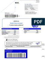 Factura de Telmex por $389 pesos