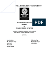 Greater Noida Institute of Technology: Major Project Report NMCA-612 On