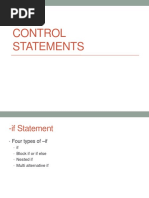 Control Statements PDF