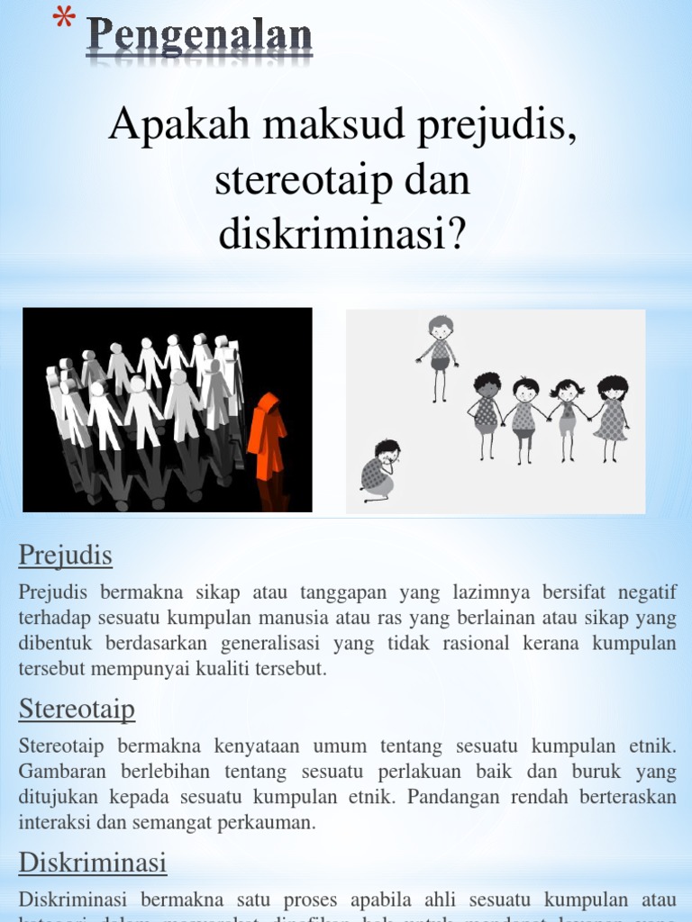 Prejudis Diskriminasi Dan Stereotaip Pdf