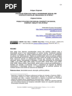 Políticas Públicas Para a Diversidade Sexual