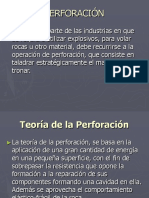 Perforación: tipos y teoría de la perforación en