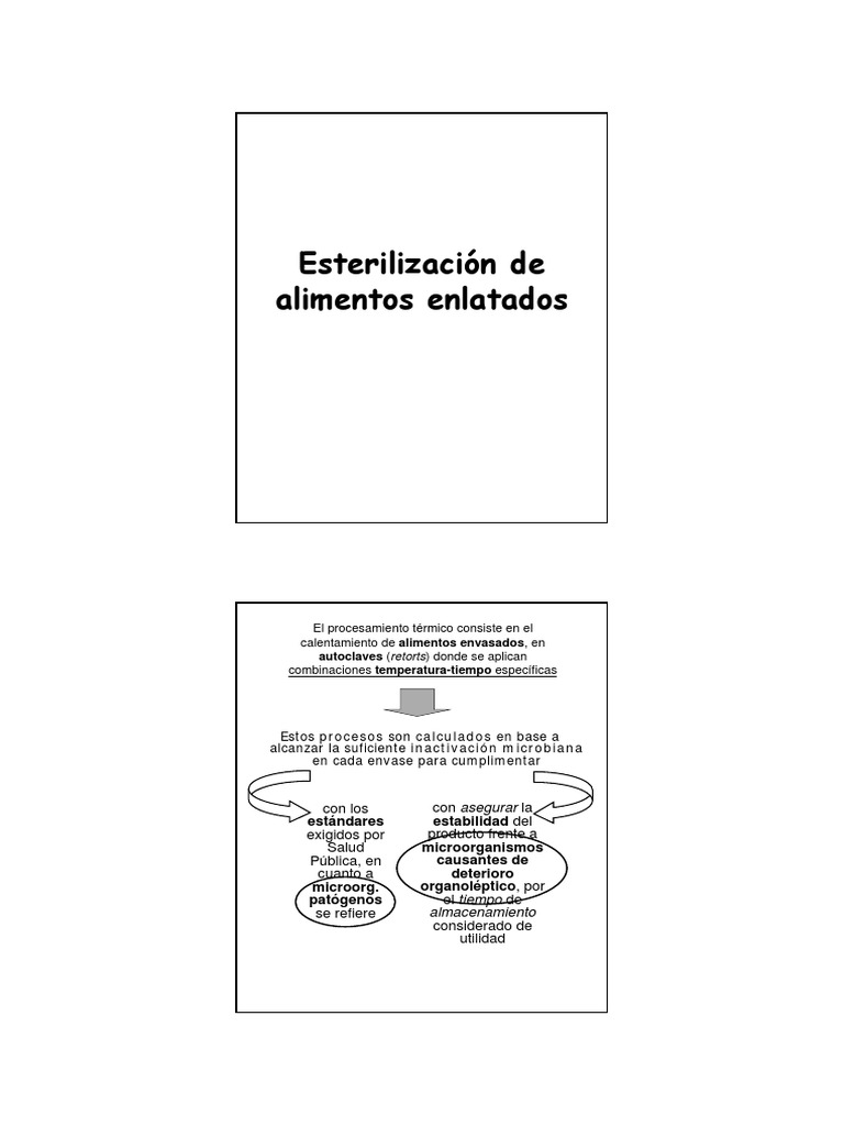 Esterilización de Alimentos Envasados | PDF | Esterilización ...