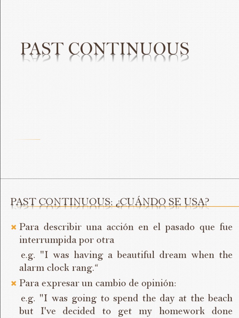 Understanding Past Continuous Tense | PDF | Language Arts & Discipline ...
