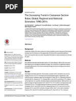 The Increasing Trend in Caesarean Section Rates: Global, Regional and National Estimates: 1990-2014