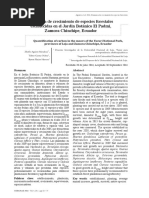 Dinámica de Crecimiento de Especies Forestales Establecidas en El Jardín Botánico El Padmi, Zamora Chinchipe, Ecuador