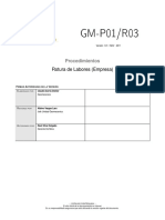 GM-P01/R03: Rotura de Labores (Empresa)