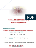 Operaciones Combinadas Ejercicios y Problemas