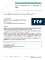 Anatomical Relationship of Lingual Nerve to the Region of Mandibular Third Molar