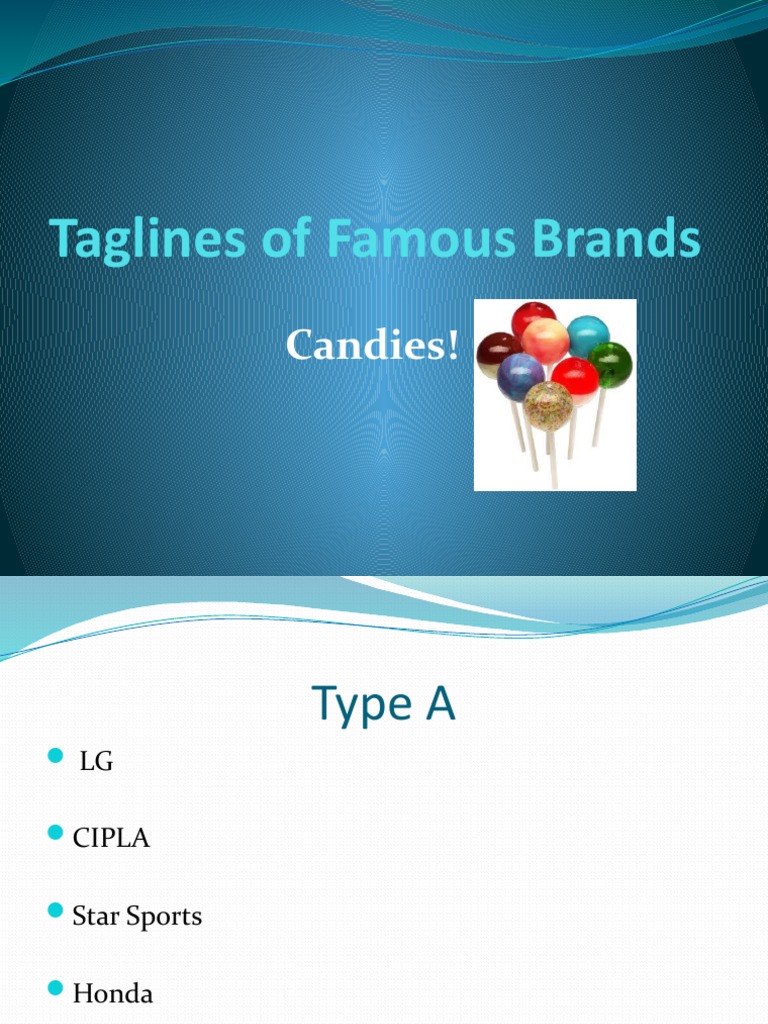 Famous Brand Taglines Overview | PDF