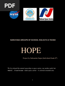 Project Hope, Nasa Ames Space Settlement Contest 2018 Project