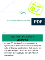 Topic: Cloud Operating System - Eyeos