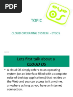 Topic: Cloud Operating System - Eyeos