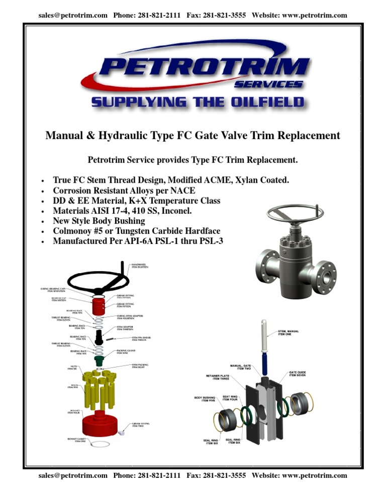 FC Gate Valve Trim PDF