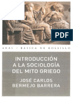 Bermejo Barrera Jose C Introduccion A La Sociologia Del Mito Griego PDF