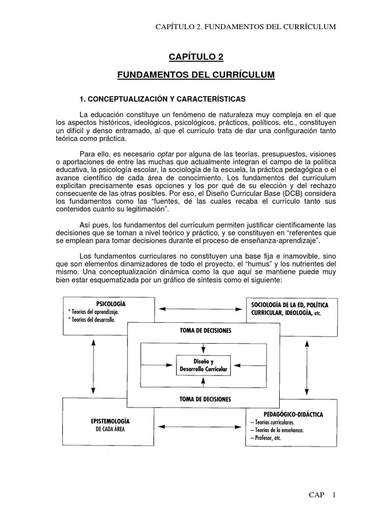 Fundamentos del Currículum Educativo | PDF | Plan de estudios | Aprendizaje