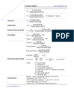 Fórmulas de Disoluciones y Gases Ideales: Molaridad