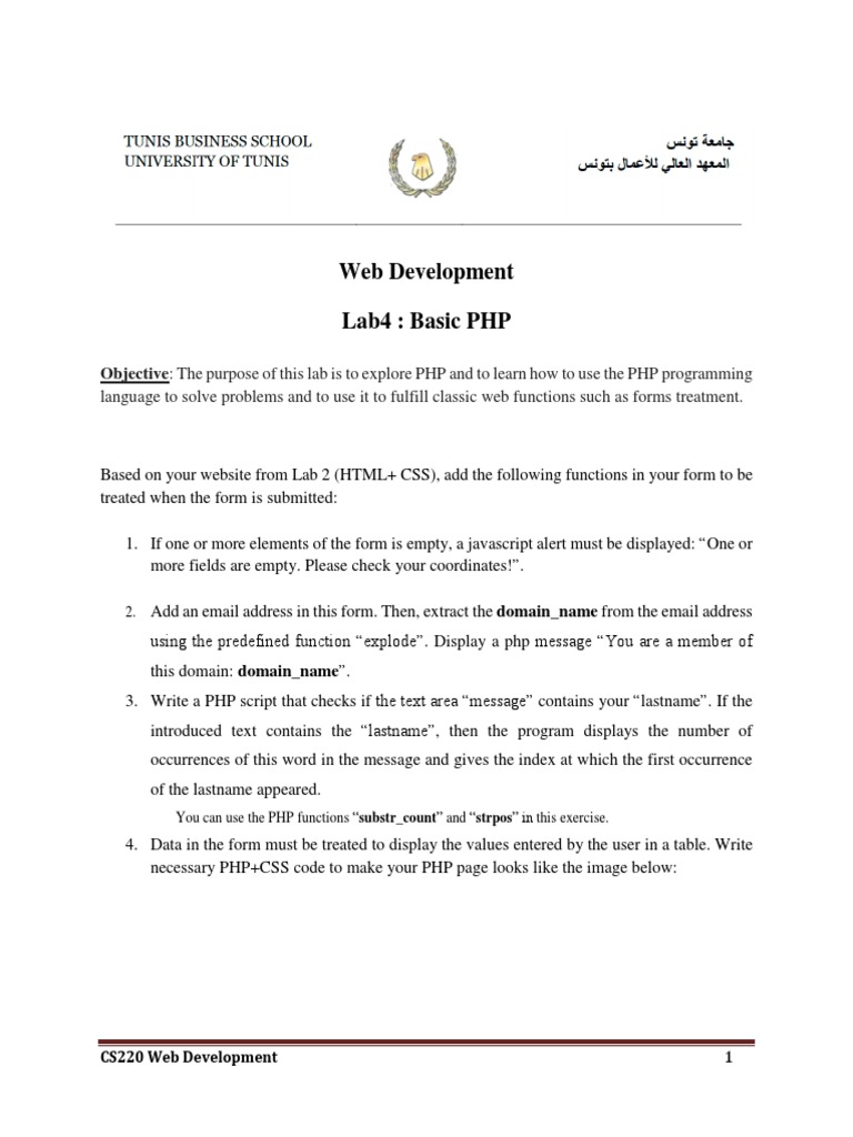 Lab 04 PHP | PDF