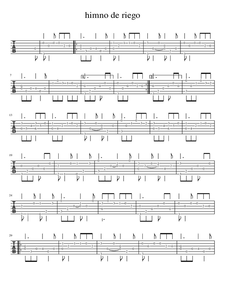 Himno de Riego Tab | PDF