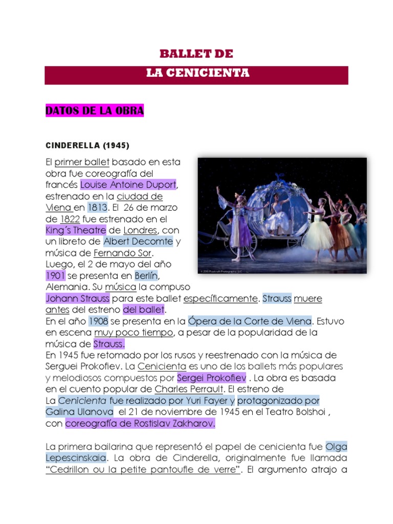La Cenicienta | PDF | Romanticismo | Ballet