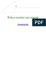Relisys Monitor User Manual