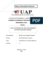 Lista de Ministros Del Peru 2018