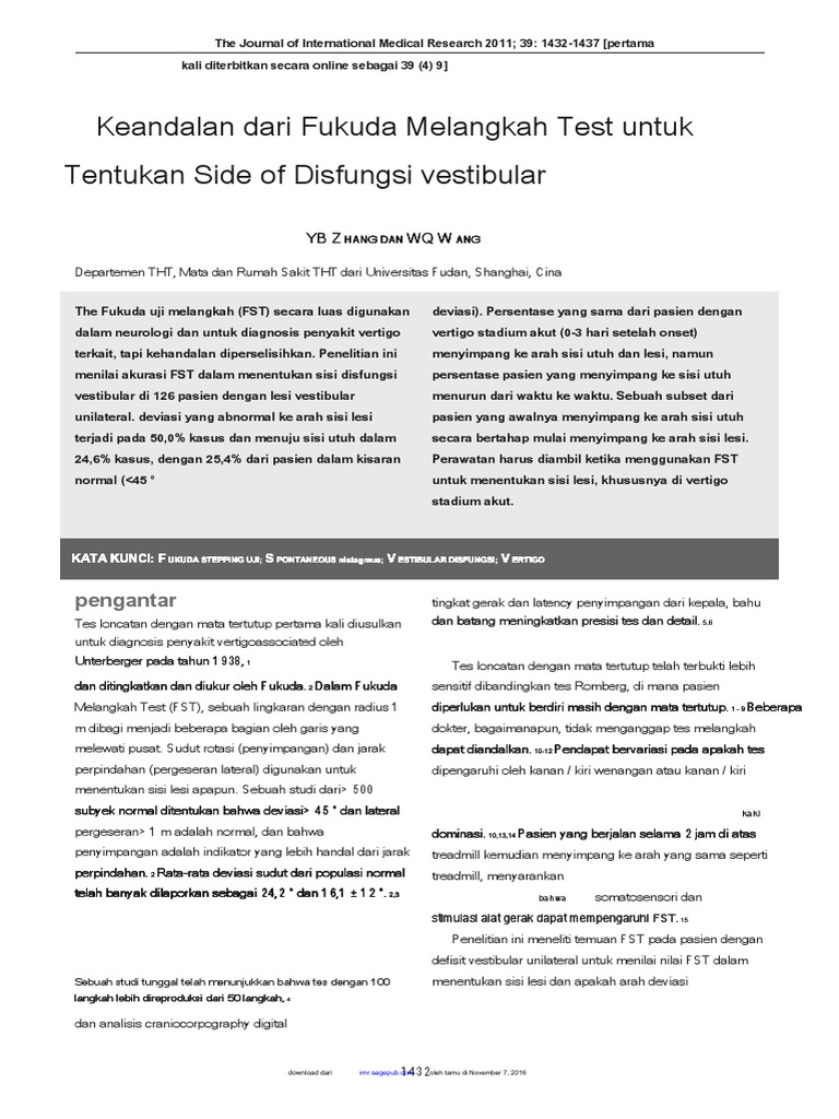 Fukuda Test | PDF