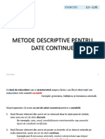 2 - Metode Descriptive Pentru Date Continue
