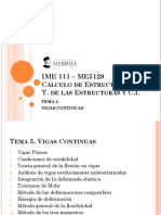 Cálculo de vigas continuas mediante métodos de análisis estático