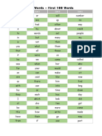 1st 100 Fry Words Green