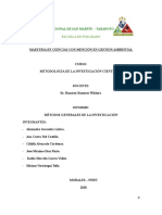 Informe Metodología Generales de La Investigación