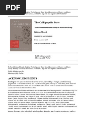 Calligraphic State Pdf Sharia Yemen