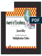 Jason Riley Multiplication Tables: Has Achieved Excellence in The