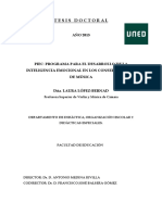 PROGRAMA PARA EL DESARROLLO de LA Inteligencia Emocional en Conservatorios de Musica