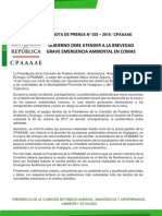 GOBIERNO DEBE ATENDER A LA BREVEDAD GRAVE EMERGENCIA AMBIENTAL EN COMAS 