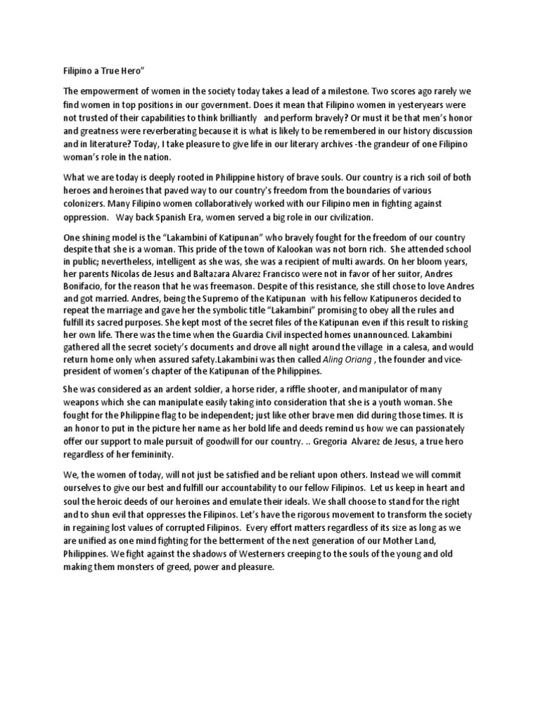 What makes a hero essay image