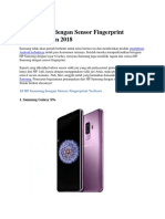 10 HP Samsung Dengan Sensor Fingerprint Terbaru Tahun 2018
