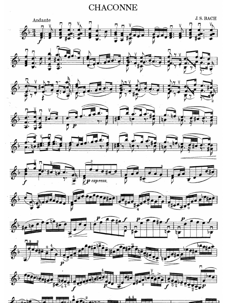 Bach Chaconne Violin | PDF