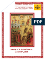 Sunday of St. John Climacus March 18, 2018: St. Nicholas Albanian Orthodox Church