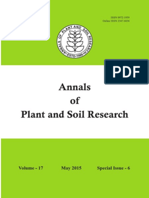 201 Twoarticlescoauthor Annalsofplantandsoil | PDF | Soil | Soil 