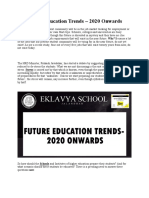 Future Education Trends - 2020 Onwards
