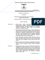 Perda No. 19 Tahun 2011 Tentang Pembentukan Organisasi Dinas Daerah Kabupaten Serang
