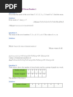 Mean 7+5+3+2+3+7+7+6+59 459 5: 4.2 Statistics II, PT3 Focus Practice 1