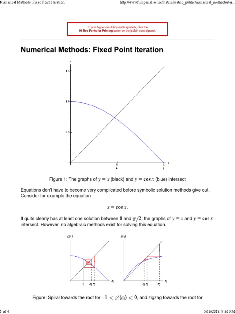 Understanding Fixed Point Iteration | PDF | Numerical Analysis ...