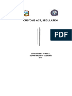 CUSTOMS ACT & Regulation 2073 English