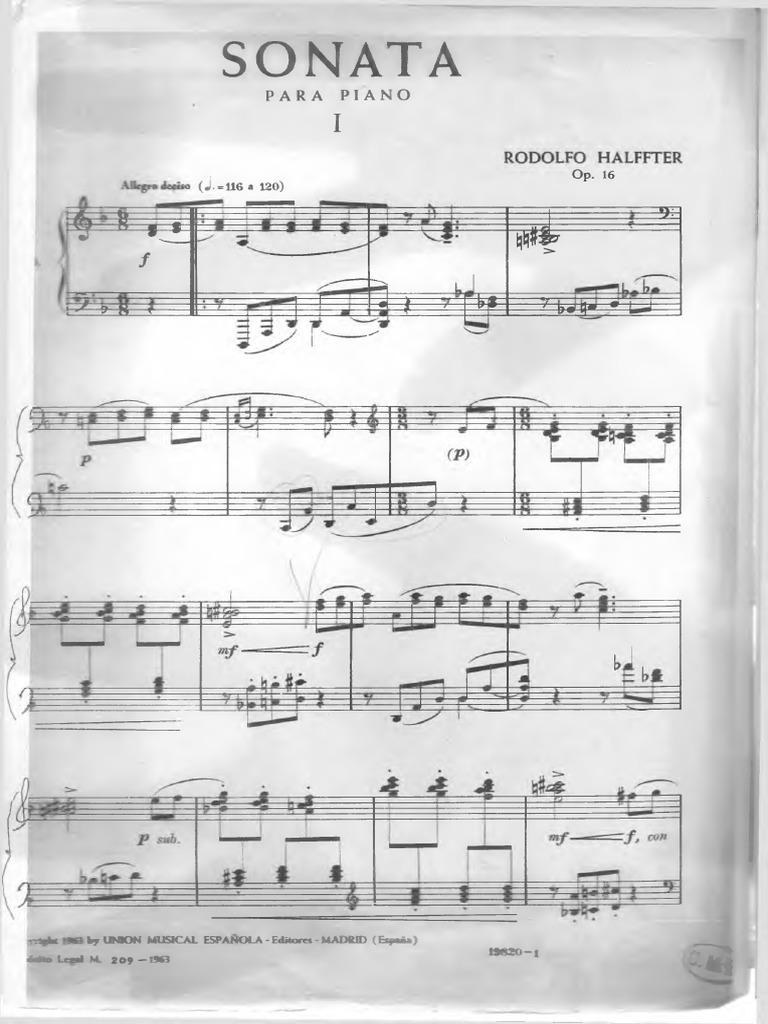 Sonata Op 16 Rodolfo Halffter