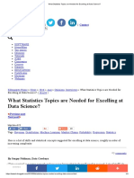 What Statistics Topics Are Needed For Excelling at Data Science