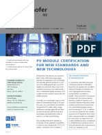 PV Module Certification For New Standards and New Technologies