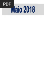 Calendário Negro - Maio 2018
